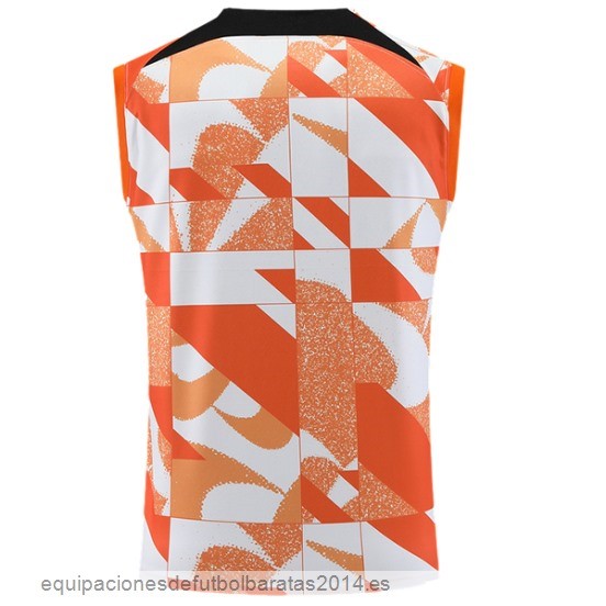 Nuevo Entrenamiento Sin Mangas Inter Milan 23/24 Naranja Blanco Baratas